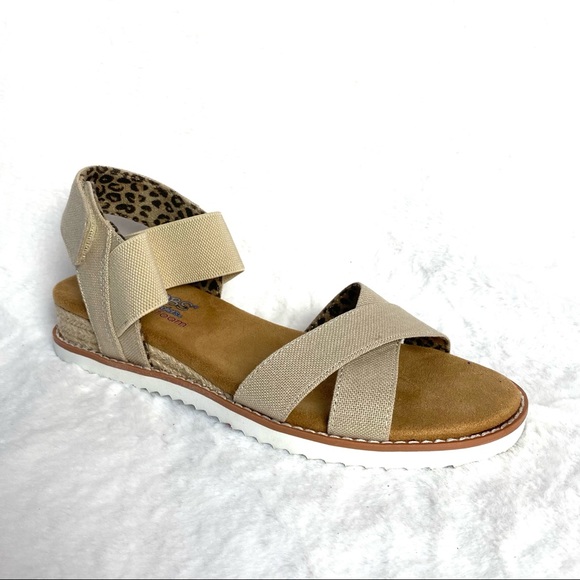 Skechers Shoes - Bobs Memory Foam Sketchers Velcro Brown Sandals